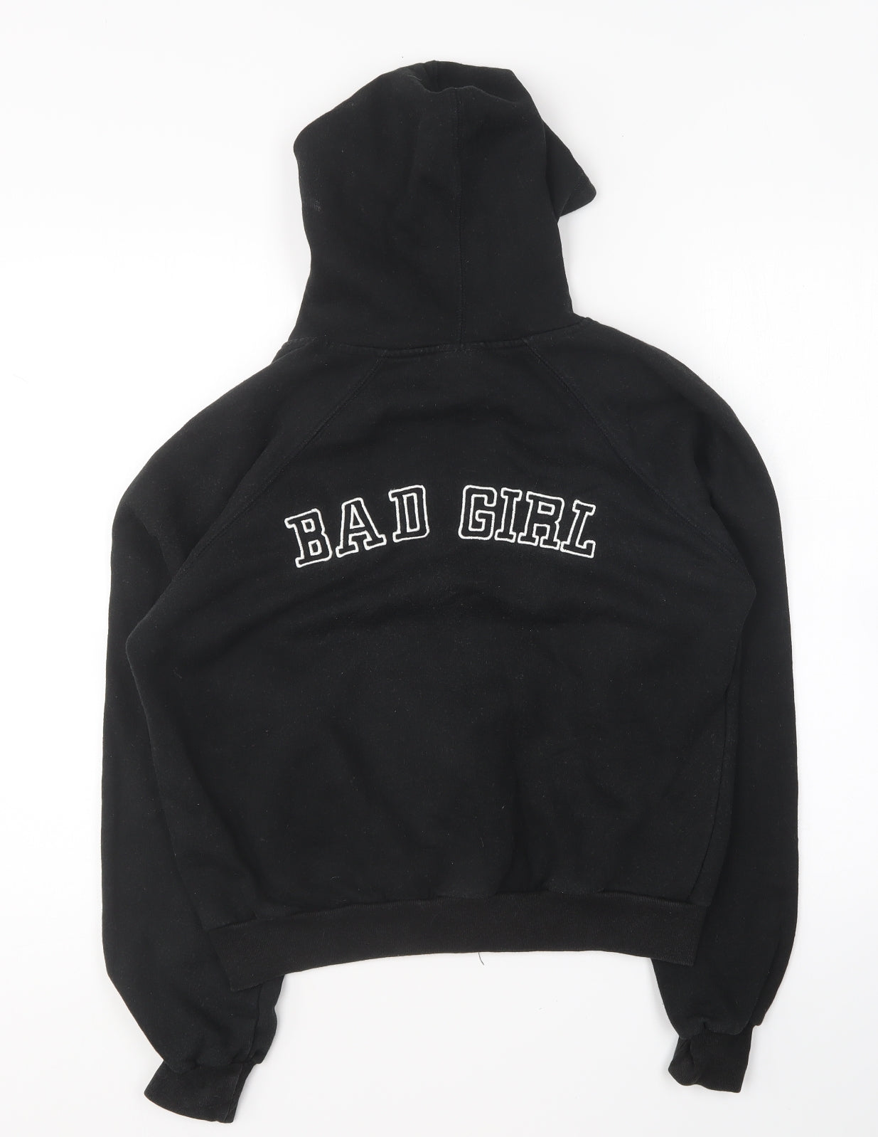 Select Womens Black Cotton Full Zip Hoodie Size 12