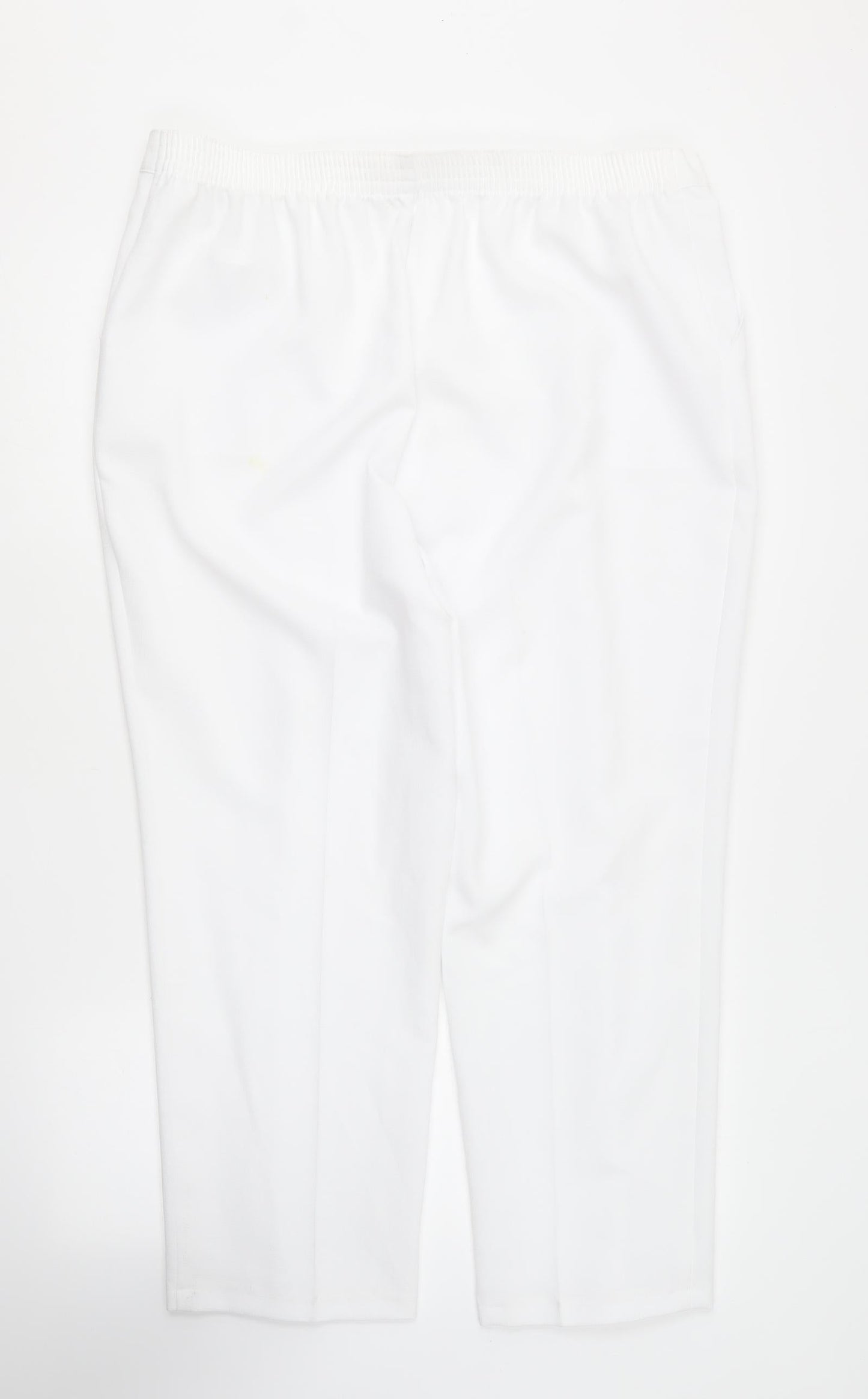 Womens UK Size 18 Marks and Spencer Regular Fit  White Trousers