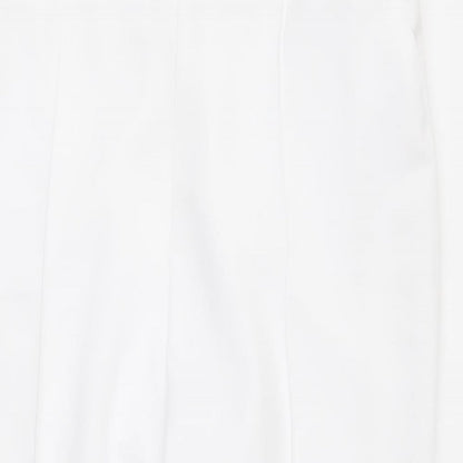 Womens UK Size 18 Marks and Spencer Regular Fit  White Trousers