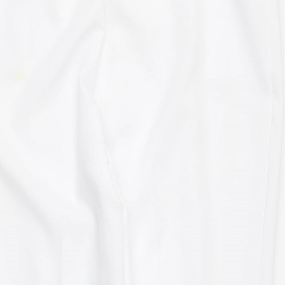 Womens UK Size 18 Marks and Spencer Regular Fit  White Trousers