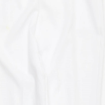 Womens UK Size 18 Marks and Spencer Regular Fit  White Trousers