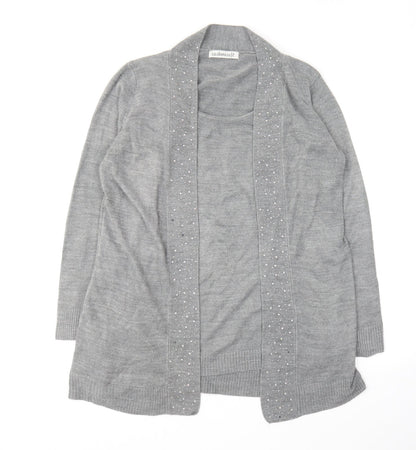 Womens UK Size L Cashmasoft Grey Cardigan Jumper