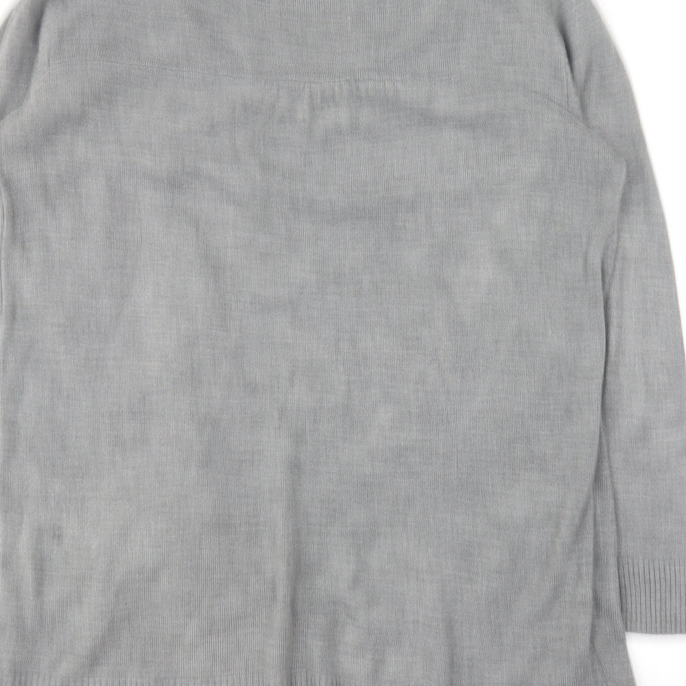 Womens UK Size L Cashmasoft Grey Cardigan Jumper