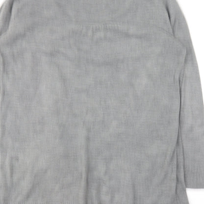 Womens UK Size L Cashmasoft Grey Cardigan Jumper