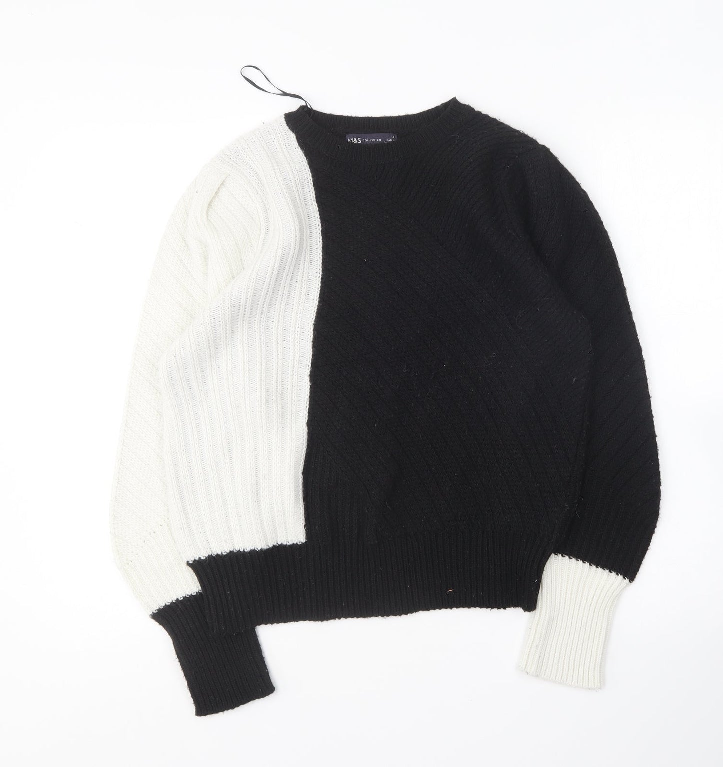 Womens UK Size 14 Marks and Spencer Black Pullover Jumper