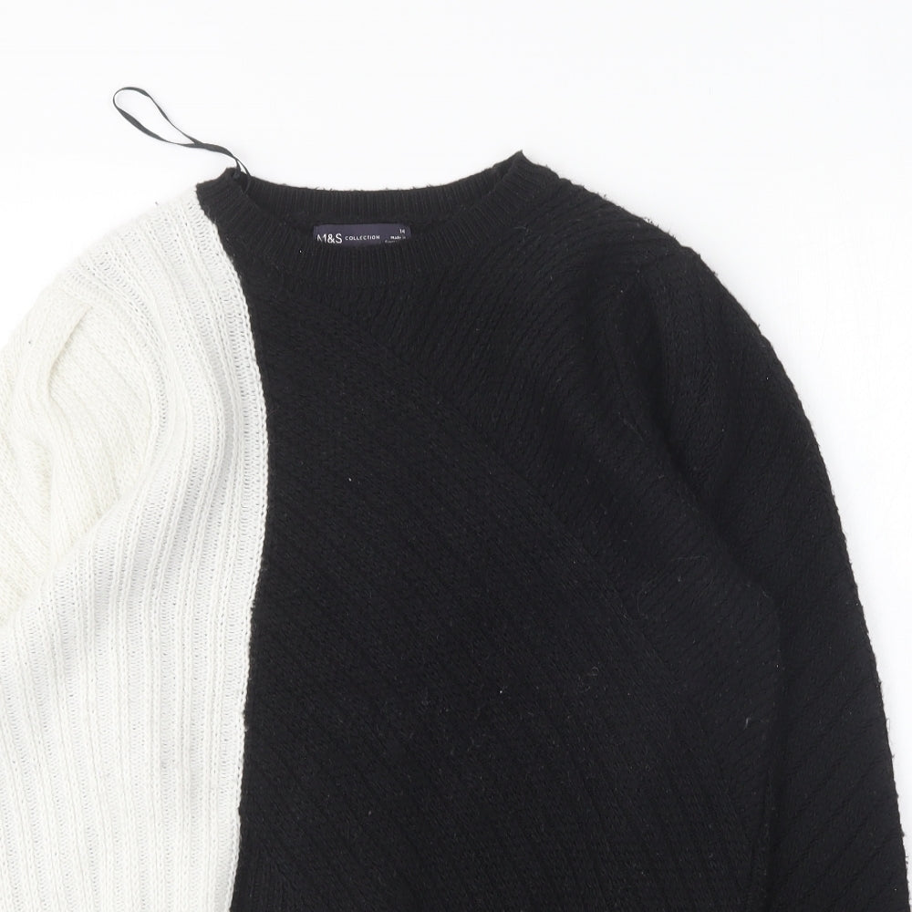 Womens UK Size 14 Marks and Spencer Black Pullover Jumper
