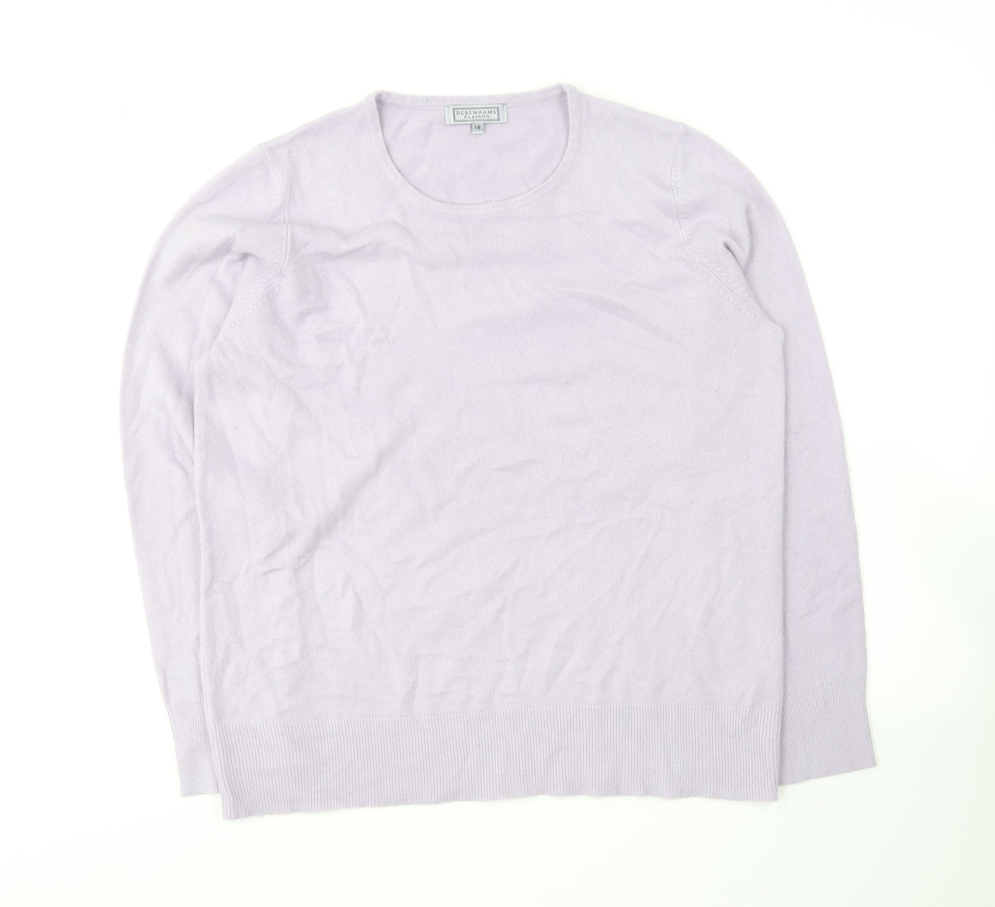 Womens UK Size 16 Debenhams Purple Pullover Jumper