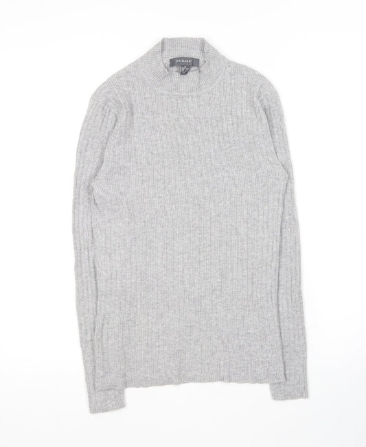 Primark Womens Grey Crew Neck Polyester Pullover Jumper Size M