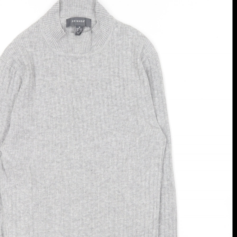 Primark Womens Grey Crew Neck Polyester Pullover Jumper Size M