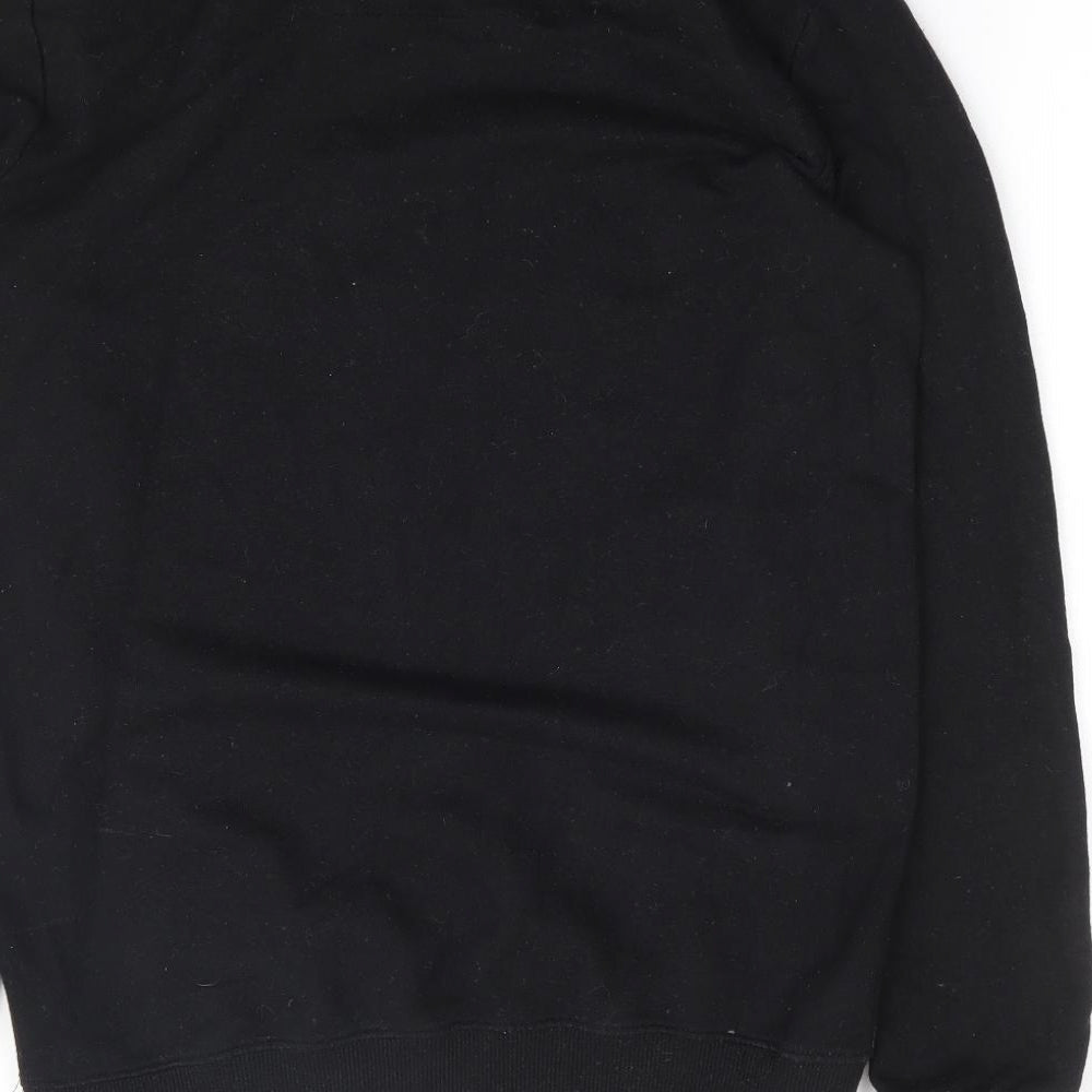 Womens UK Size S Pull & Bear Black Pullover Sweatshirt