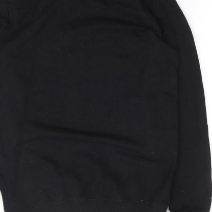Womens UK Size S Pull & Bear Black Pullover Sweatshirt