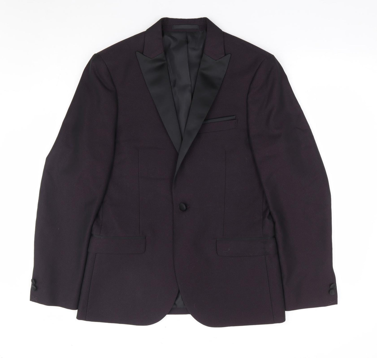 Mens UK Size 38 Moss London Regular Purple Suit Jacket