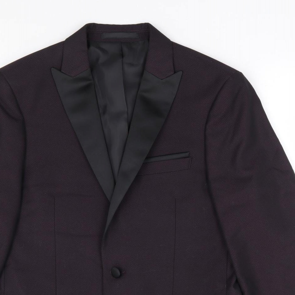 Mens UK Size 38 Moss London Regular Purple Suit Jacket