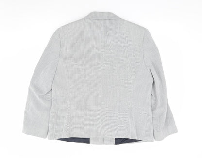 Gerry Weber Womens Ivory Geometric Jacket Size 16 Button