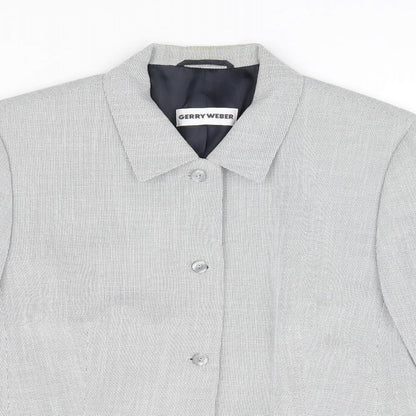 Gerry Weber Womens Ivory Geometric Jacket Size 16 Button