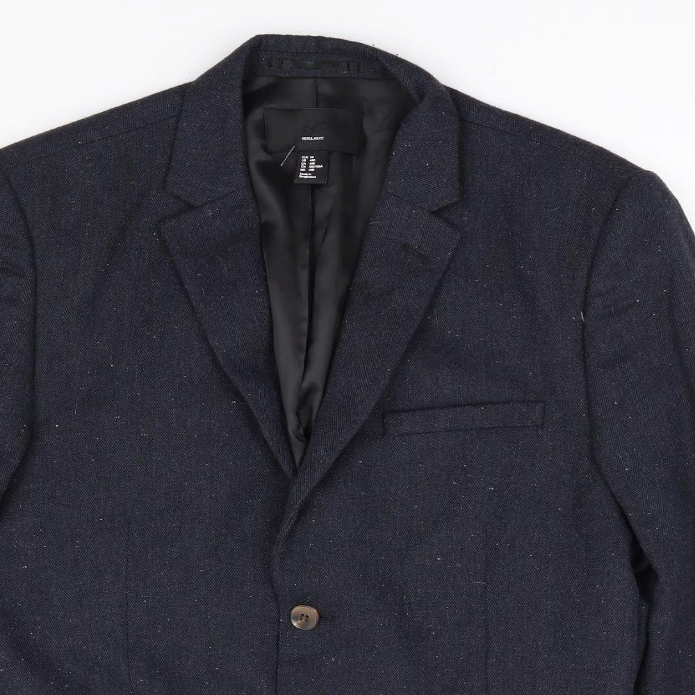 Mens UK Size 44 H&M Regular Blue Suit Jacket
