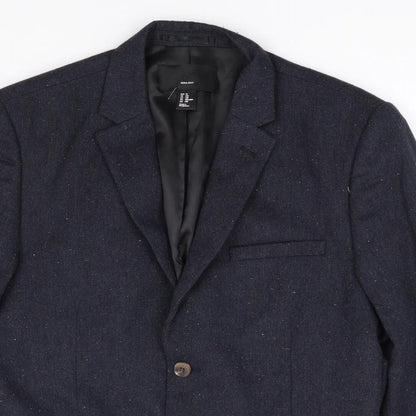 Mens UK Size 44 H&M Regular Blue Suit Jacket
