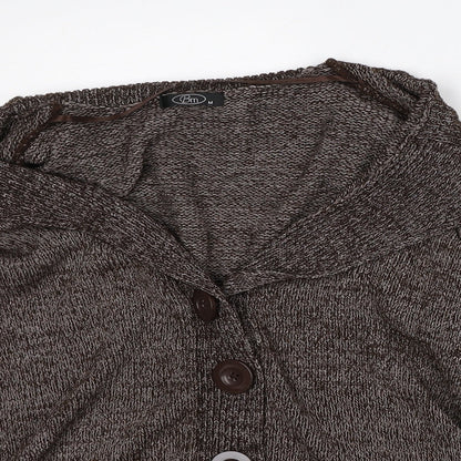 Womens UK Size M Bonmarché Brown Cardigan Jumper