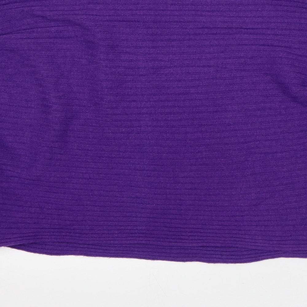 Art.57 Womens Purple Round Neck Viscose Pullover Jumper Size M