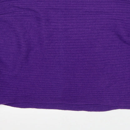 Art.57 Womens Purple Round Neck Viscose Pullover Jumper Size M