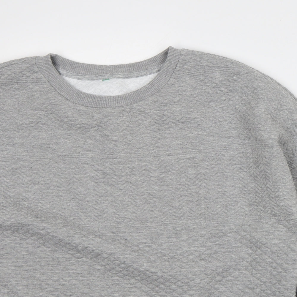 Mens UK Size M Preworn Grey Pullover Sweatshirt