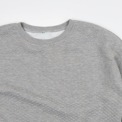 Mens UK Size M Preworn Grey Pullover Sweatshirt