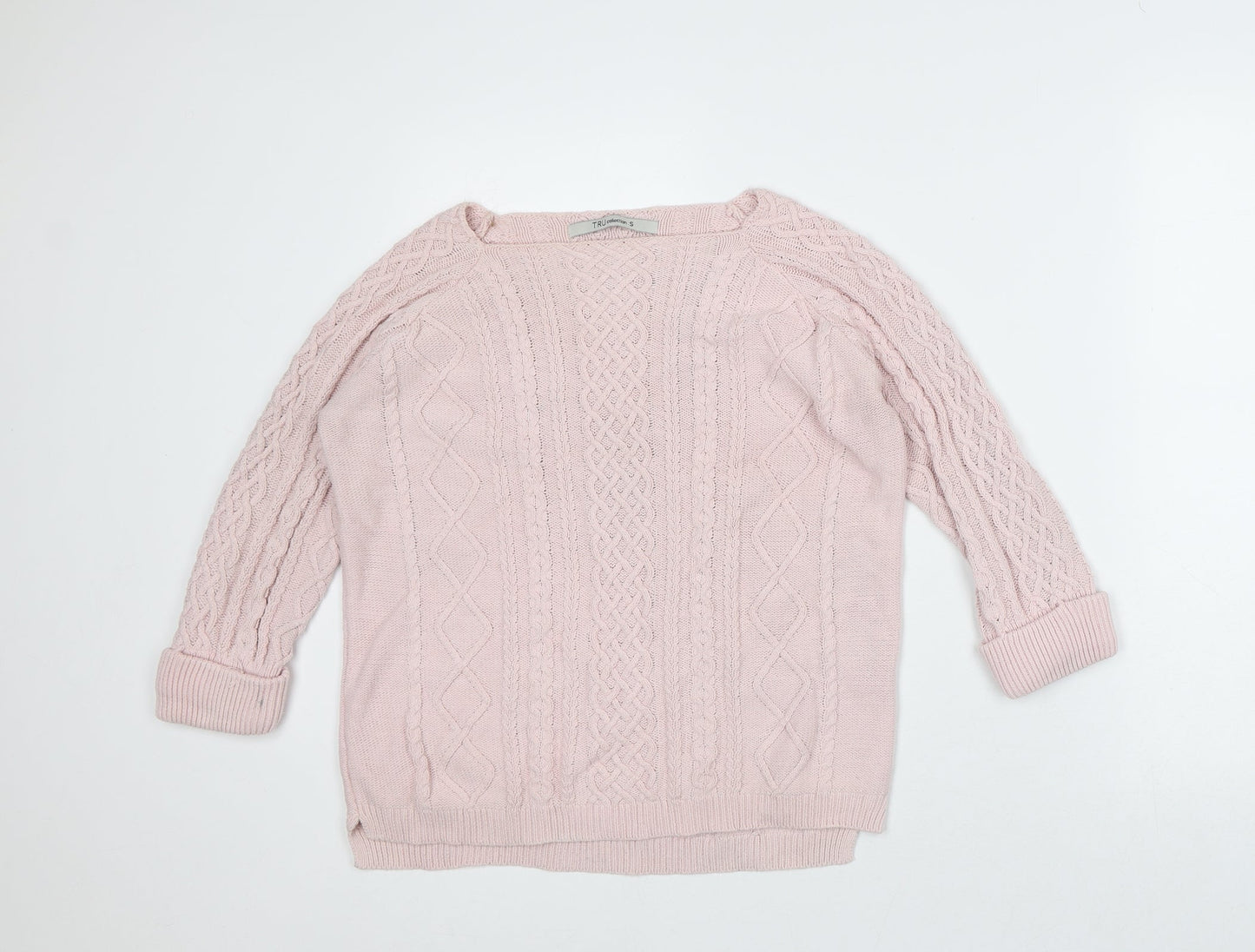 Womens UK Size S TRU Collection Pink Pullover Jumper