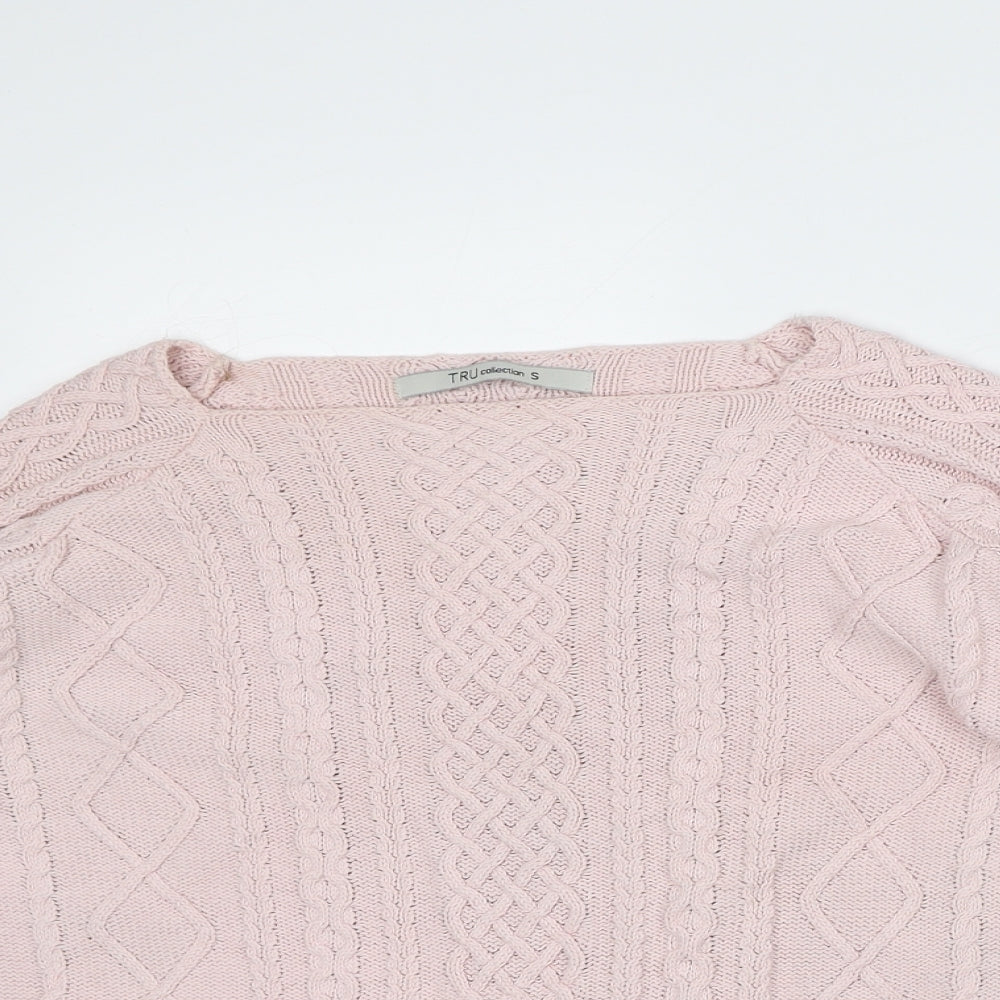 Womens UK Size S TRU Collection Pink Pullover Jumper