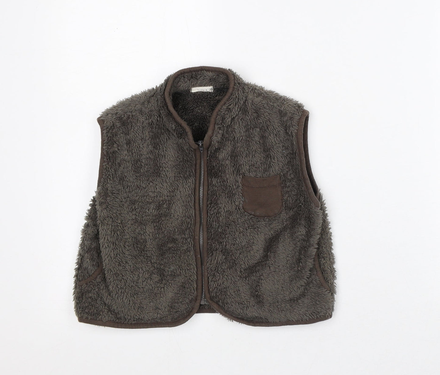 Bella B Boys Green Jacket Size XS - Fluffy Bodywarmer