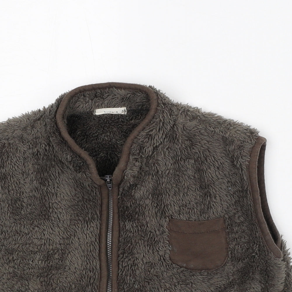 Bella B Boys Green Jacket Size XS - Fluffy Bodywarmer