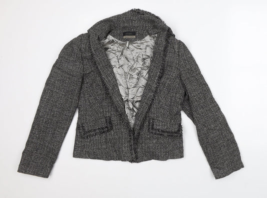 Principles Womens Grey Geometric Jacket Blazer Size 14