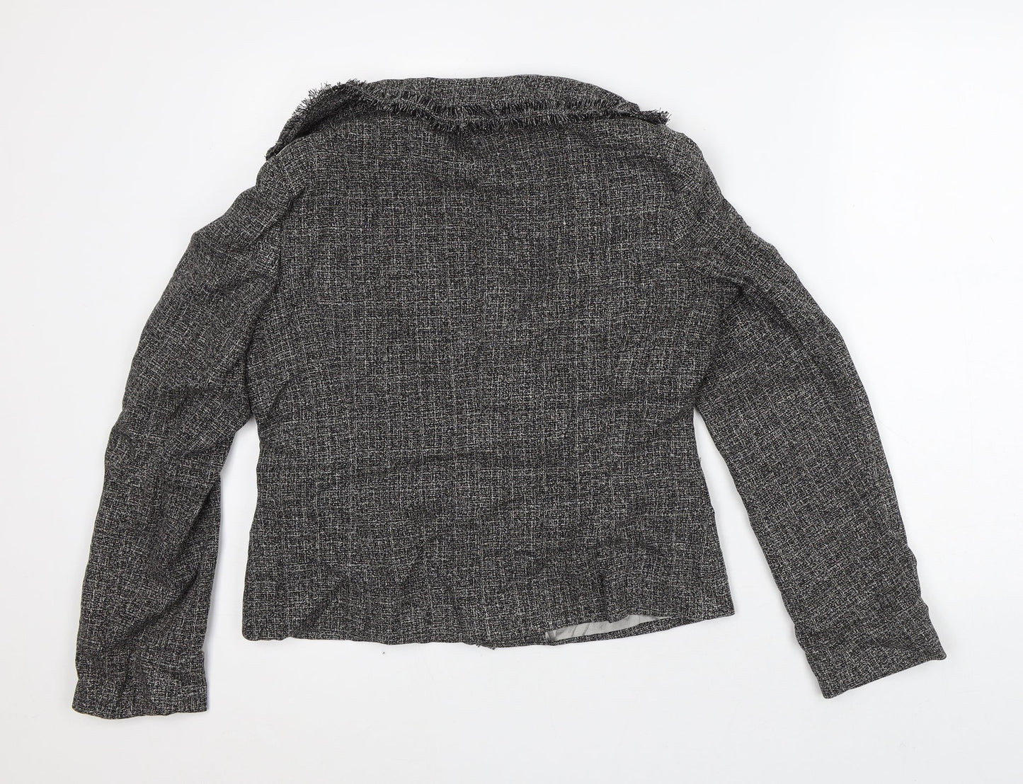 Principles Womens Grey Geometric Jacket Blazer Size 14