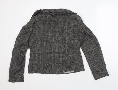 Principles Womens Grey Geometric Jacket Blazer Size 14