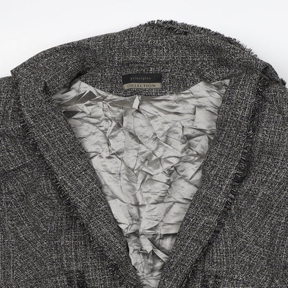 Principles Womens Grey Geometric Jacket Blazer Size 14