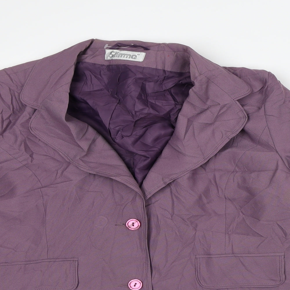 Womens UK Size 16 Slimma Purple Jacket