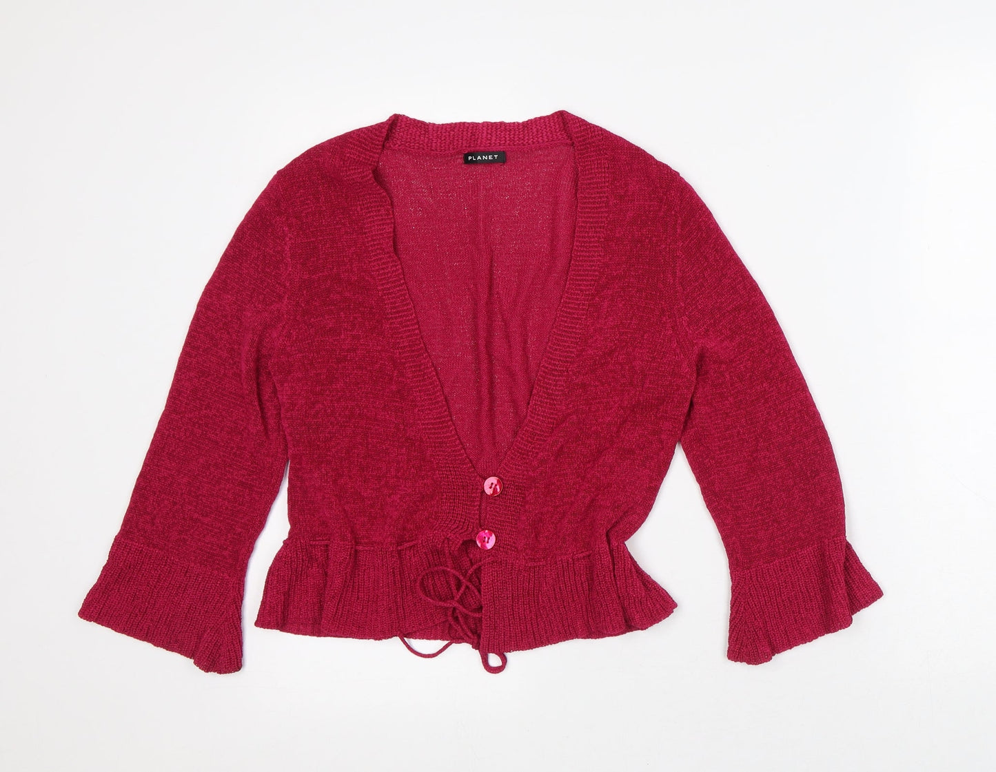 Womens UK Size S Planet Pink Cardigan Jumper