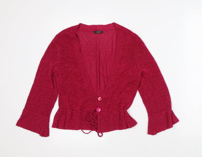 Womens UK Size S Planet Pink Cardigan Jumper