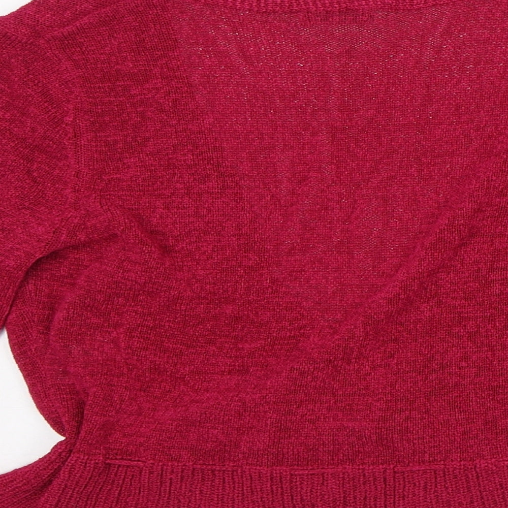 Womens UK Size S Planet Pink Cardigan Jumper