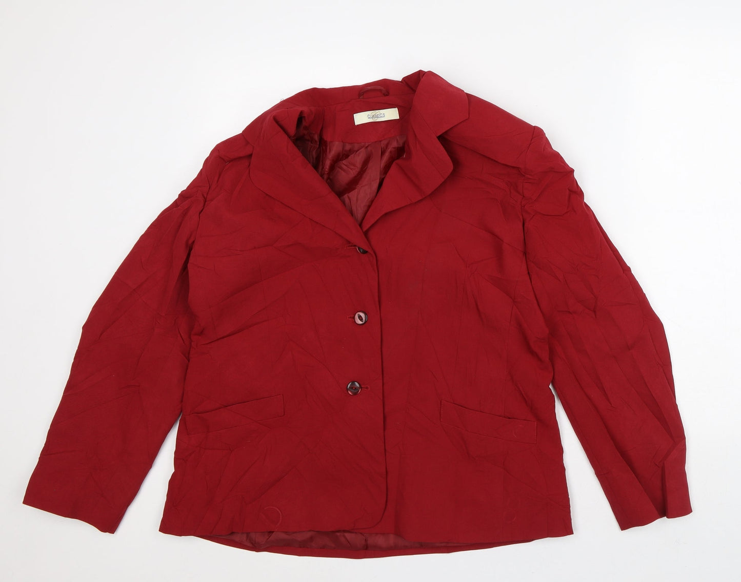 Classics Womens Red Jacket Blazer Size 16