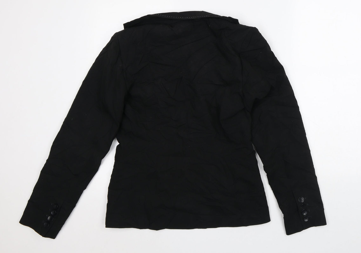 George Womens Black Striped Jacket Blazer Size 10