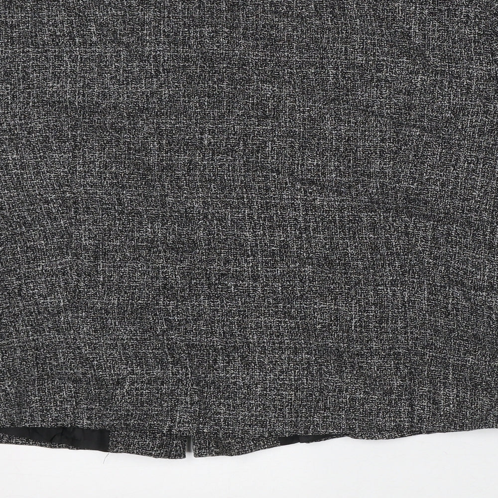 Peacocks Womens Grey Geometric Jacket Size 16 Zip