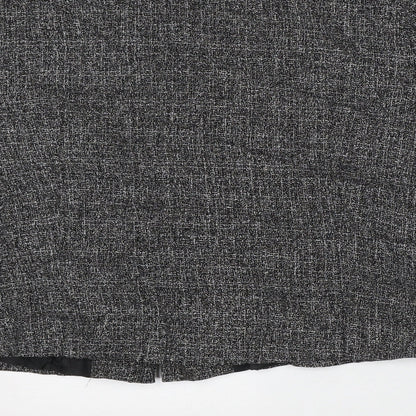 Peacocks Womens Grey Geometric Jacket Size 16 Zip