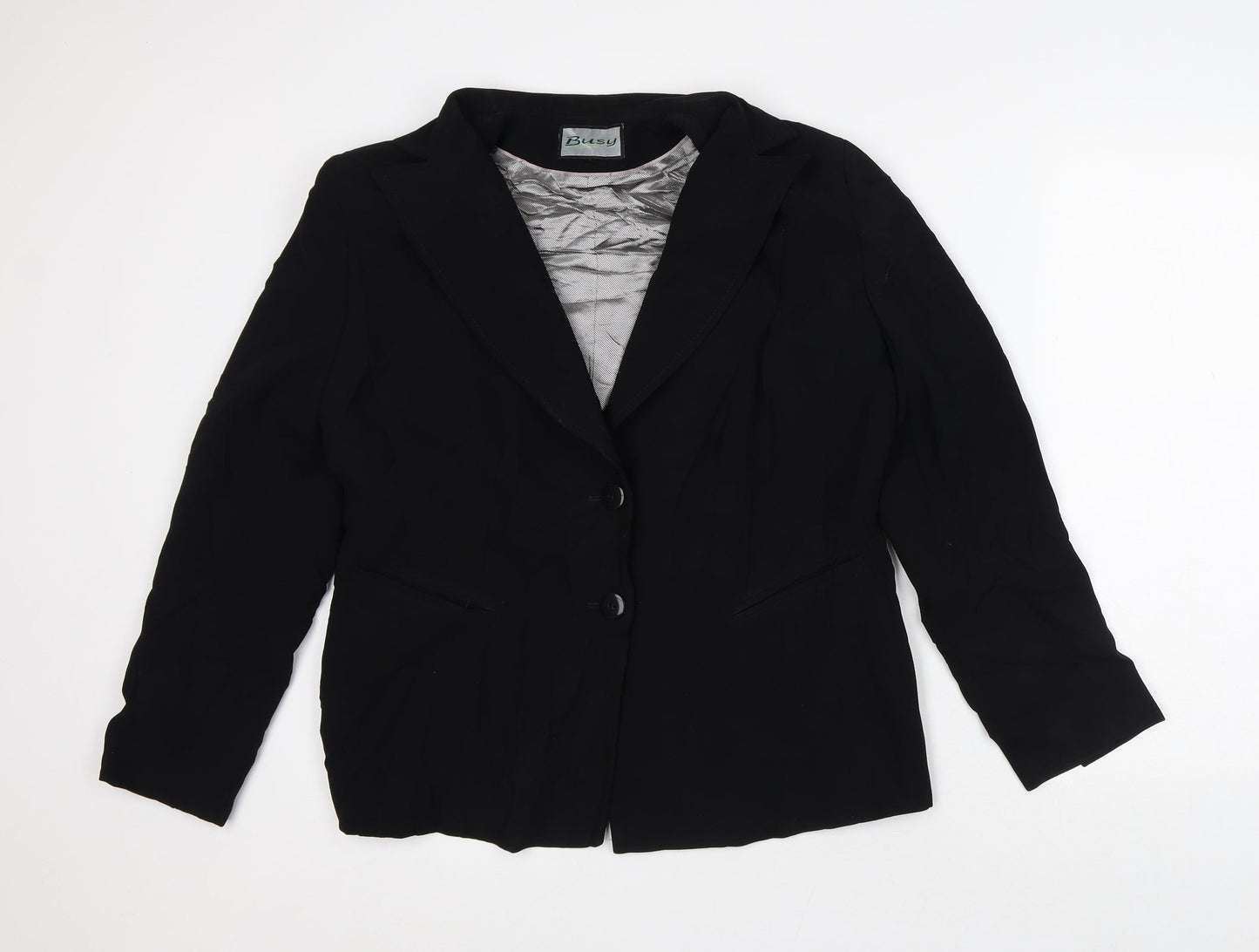 Womens UK Size L Busy Black Jacket