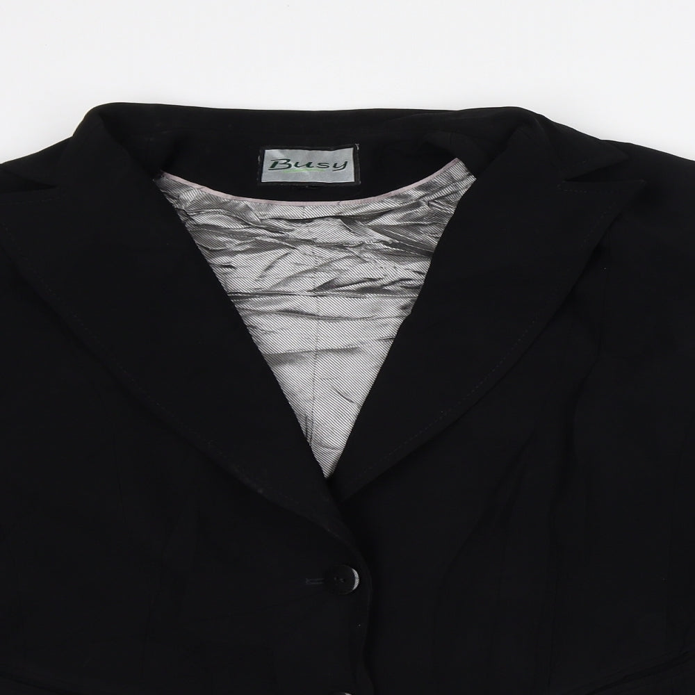 Womens UK Size L Busy Black Jacket
