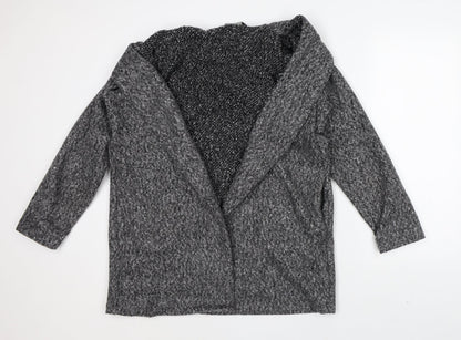 F&F Womens Grey Geometric Overcoat Jacket Size 16