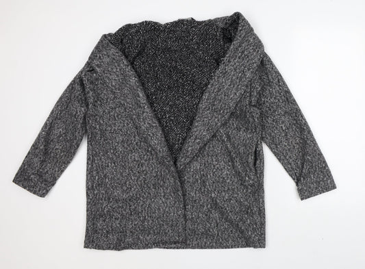 F&F Womens Grey Geometric Overcoat Jacket Size 16