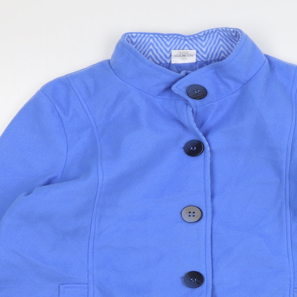 Womens UK Size M Anne De Lancay Blue Overcoat
