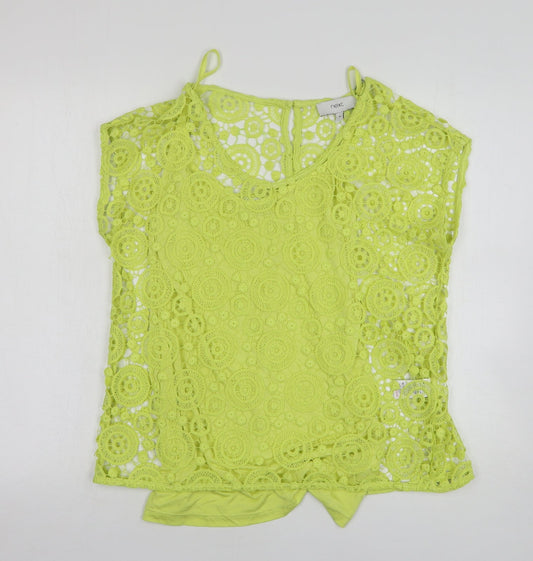 Womens UK Size 10 NEXT Green Basic Blouse