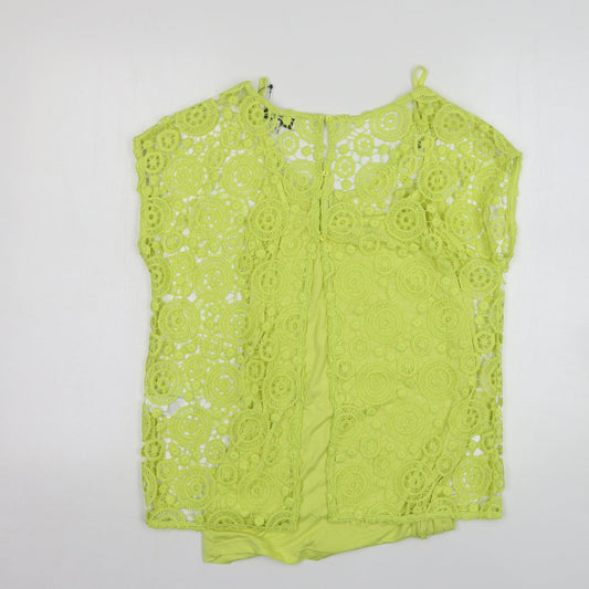 Womens UK Size 10 NEXT Green Basic Blouse