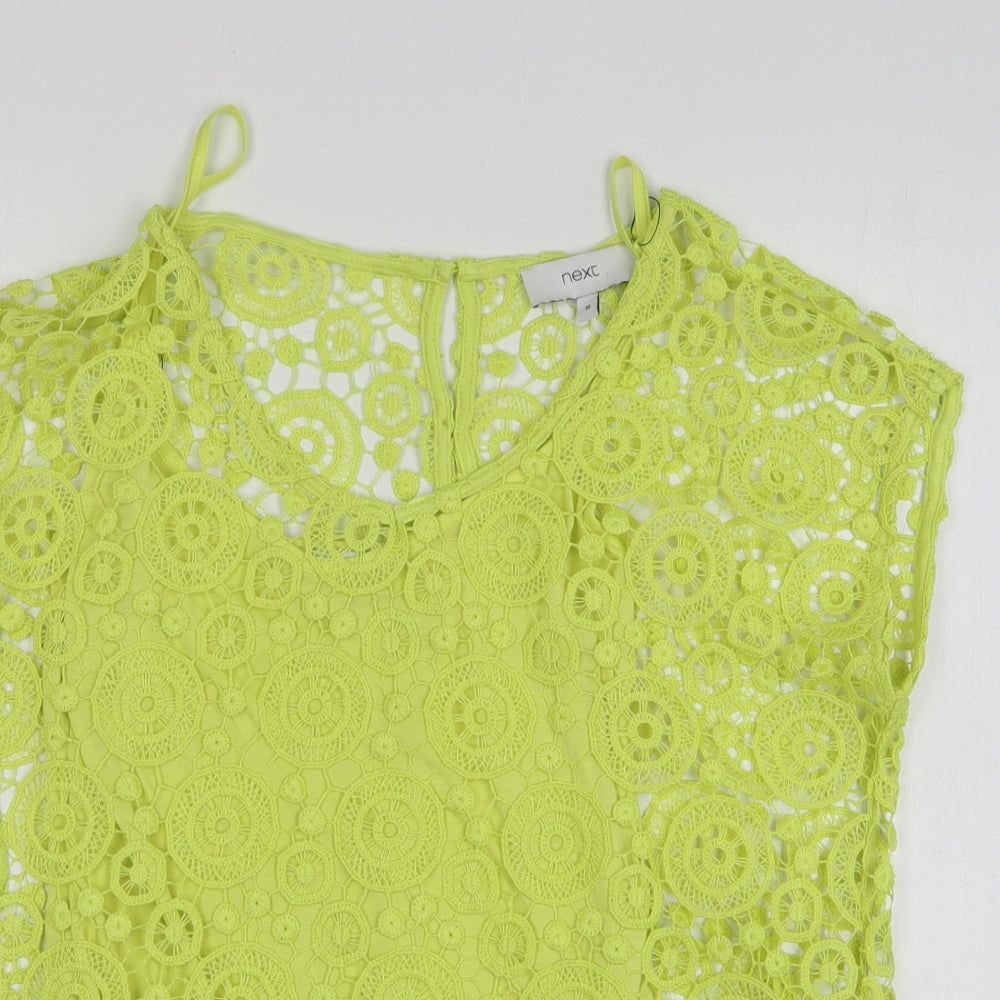 Womens UK Size 10 NEXT Green Basic Blouse